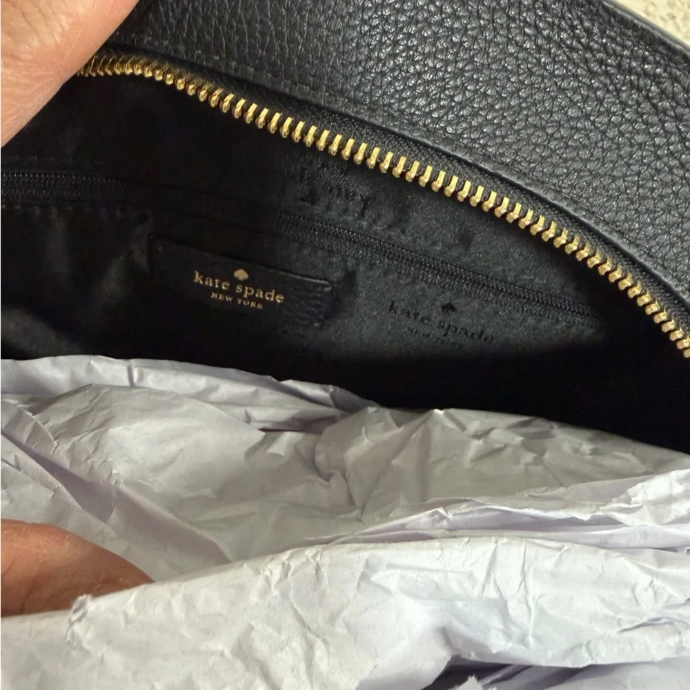 Kate Spade New York Kyla large satchel in black pebbled leather new with tag - Picture 2 of 9